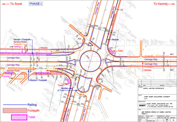 Improvement of Traffic Junction at Kamrej | SUDA